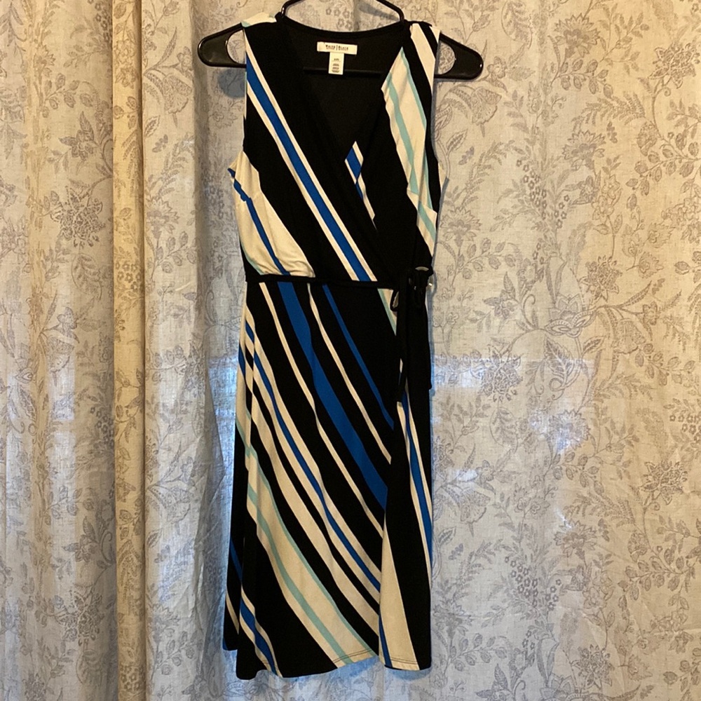 Black,white and blue dress